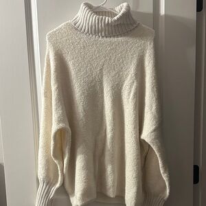 Aerie Cream Turtleneck Sweater